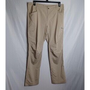 Columbia Omni-Shade Pants Mens 36x34 Khaki Beige Flex Knee Cargo Outdoor Hiking